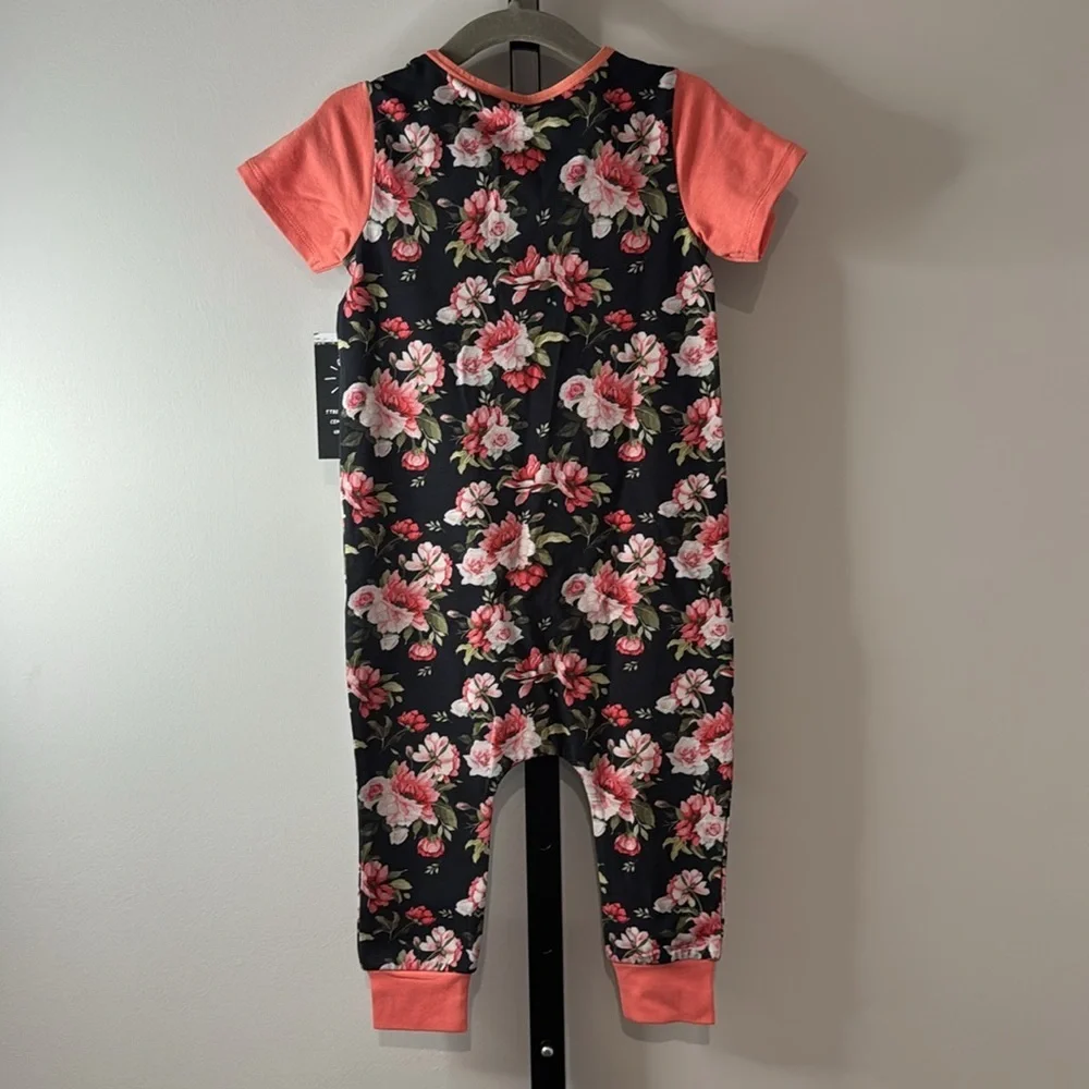 Rags Floral Baby Romper with Coral Accents 18-24 Months New NWT